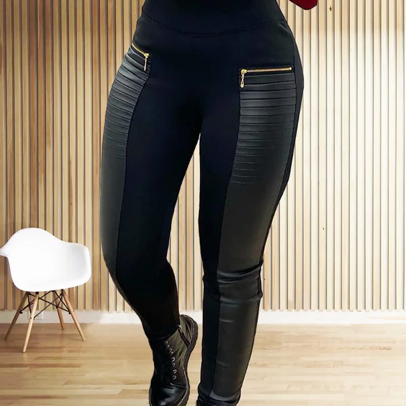 Pantalon Femme Mujer Negro empalmado ​ ​ Pantalones Mujer Slim Sexy Casual Pantalones Roupas De Inverno Feminina Mulher Pantaloni Donna